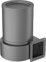 Image of Product. Front orientation. Blowers. Enclosure-Cooling Blowers, Round, 155 ft³/min Airflow.