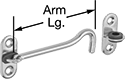 Image of Product. Front orientation. Contains Annotated. Swinging Latches. Tight-Hold Swinging-Hook Latches.