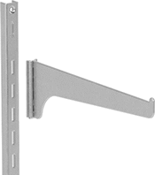 Image of ProductInUse. Standard and Shelf Bracket. Front orientation. Shelving. Single-Slotted Standards and Shelf Brackets.