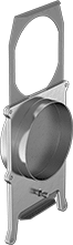 Image of Product. Front orientation. Duct Blast Gates. Self-Cleaning Blast Gates.