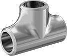 Image of Product. Front orientation. Pipe and Fittings. High-Pressure Stainless Steel Butt-Weld Pipe Fittings, Tee Connectors, Butt Weld.