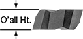 Image of Product. Left-Hand Cutting Direction. Front orientation. Contains Annotated. Lathe Tool Inserts. High-Performance Lathe Tool Insert Holders for Internal Threading and Grooving, Left-Hand Cutting Direction, External-Threading Cut, Internal-Threading Cut.