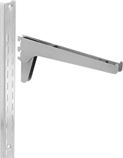 Image of System. Standard and Shelf Bracket. Front orientation. Shelving. Double-Slotted Standards and Shelf Brackets.