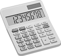 Image of Product. Front orientation. Calculators. Calculators, Basic Calculator, Angled Face.