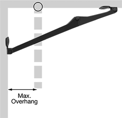 Image of ProductInUse. Side1 orientation. Contains Annotated. Fold-Away Brackets for Drop-Leaf Shelves.