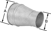 Image of Product. Front orientation. Contains Annotated. Duct and Fittings. Quick-Disconnect Duct and Fittings, Straight Reducers.