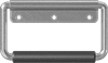 Spring-Loaded Unthreaded Through-Hole-Mount Folding Pull Handles with Mounting Plate