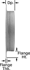 Image of Product. Side1 orientation. Contains Annotated. Duct Flanges, With Mounting Holes.