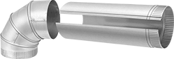Image of System. Front orientation. Exploded view. Duct and Fittings. Standard Duct and Fittings.
