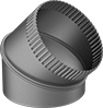 Image of Product. Front orientation. Duct and Fittings. Standard Duct and Fittings, 45° Elbow Connectors, Riveted Seam.