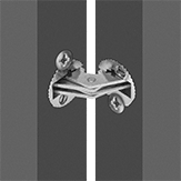 Image of ProductInUse. Front orientation. Hinges. Barrel-Shaped Hidden Hinges.