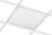 Image of ProductInUse. Front orientation. Ceiling Tile Heaters.