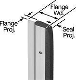 Image of Product. Front orientation. Contains Annotated. Weatherstripping. Frame-Mount Weatherstripping, Flat Weatherstripping Seal.