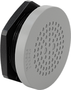 Image of Product. Front orientation. Low-Profile Break-Through Multi-Cord Grip, Submersible, for 78 Cords, M50 Knockout Trade Size.