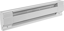Image of Product. Front orientation. Baseboard Heaters. Surface-Mount Small-Space Electric Baseboard Heaters.