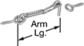 Image of Product. Front orientation. Contains Annotated. Swinging Latches. Spring Tight-Hold Swinging-Hook Latches.