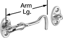 Image of Product. Front orientation. Contains Annotated. Swinging Latches. Swinging-Hook Latches, Style G.