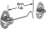 Image of Product. Front orientation. Contains Annotated. Swinging Latches. Swinging-Hook Latches, Style H.