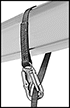 Image of ProductInUse. Front orientation. ZoomedIn view. Contains Border. Fall-Arrest Lanyards. Electrical Arc-Flash-Resistant Shock-Absorbing Fall-Arrest Lanyards with Anchor.