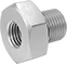 Image of Product. Female x Male. Front orientation. Pipe and Fittings. Low-Pressure Brass and Bronze Threaded Pipe Fittings, Straight Reducing Adapters with Gasket, Male, Female, Threaded Fitting Connection, Hex Body.