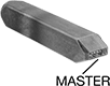Image of Product. Front orientation. Stamps. Steel Stamp, Key Marking, Master.