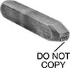 Image of Product. Front orientation. Stamps. Steel Stamp, Key Marking, Do Not Copy.