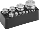 Image of Product. Front orientation. Test Weights. Test Weight Sets with Calibration Certificate, 12 Pieces.
