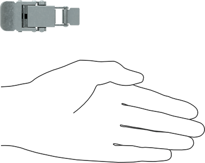 Image of Product. Side1 orientation. Contains SizingReference. Tight-Hold Draw Latch, with Safety Catch, Zinc-Steel, 2-3/4" Long x 1-1/8" Wide.