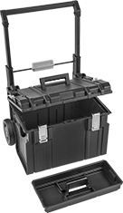 Image of Product. Front orientation. Tool Boxes. Create-Your-Own Stackable Mobile Tool Boxes, 21 7/8" Wide.