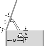 Image of Attribute. Front orientation. Contains Annotated. Friction Lid Supports, Top Mount, Opens Up.