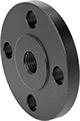 Image of Product. Front. Front orientation. Pipe and Fittings. Low-Pressure Iron and Steel Threaded Pipe Flanges, Forged Reducing Flanges, Flanged Fitting Connection, Threaded Fitting Connection, Female, Raised Surface.