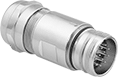 Image of Product. Plug. Front orientation. Metric Circular Connectors. M23 Connectors, For Control, Plugs.