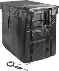 Image of ProductInUse. Front orientation. Wraparound Heaters. Thermally Insulating Wraparound Heaters for Diesel Exhaust Fluid (DEF) Totes.