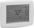 Image of Product. Touchpad. Front orientation. Touch-Pad Control. Programmable Low-Voltage Thermostats.