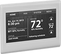 Image of Product. Touchpad. Front orientation. Touch-Pad Control. Wi-Fi Enabled Programmable Low-Voltage Thermostats.