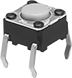 Image of Product. Front orientation. Push-Button Switches. Circuit Board Push-Button Switches, Ungrounded, Flush Push Button.