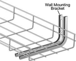 Image of Product. Front orientation. Contains Annotated. Cable Trays and Fittings. Zinc-Plated&nbsp;Steel Formable Cable Trays and Fittings, Wall Mounting Brackets, L-Shape, For Horizontal Trays.