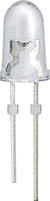 Image of Product. Front orientation. Light Bulbs. Wire-Terminal-Base Miniature Light Bulbs, Ultraviolet LED.