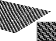 Image of Product. Front orientation. Contains Inset. Carbon Fiber. Carbon Fiber Sheets, Twill Weave.