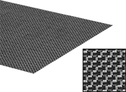 Image of Product. Front orientation. Contains Inset. Carbon Fiber. Carbon Fiber Sheets, Plain Weave.