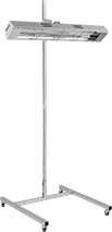 Image of Product. Front orientation. Heat Lamps. Mobile Heat Lamps, Fixed Temperature Setting.
