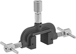 Image of Product. Front orientation. Force Gauge Grips. Multipurpose Force Gauge Grips, For 3/8" Maximum Width.