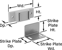 Image of Product. Front orientation. Contains Annotated. Magnetic Latches. Style 6.