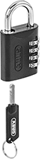 Image of Product. Front orientation. Padlocks. Key-Controlled Resettable Combination Padlocks, Style B.
