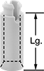 Image of Product. Front orientation. Contains Annotated. Standoffs. Stackable Snap-In Standoffs.