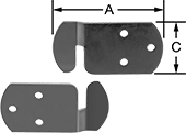 Image of Product. Front orientation. Contains Annotated. Panel Hanging Brackets. Side-Hook Lift-Off Panel Hanging Brackets, Side Mount, Right-Side Connection.