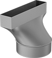 Image of Product. Front orientation. Duct and Fittings. Standard Duct and Fittings, Straight Register Boots.