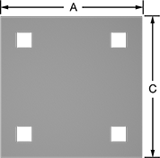 Image of Product. Front orientation. Contains Annotated. Brackets. Flat-Surface Brackets, Style 5.