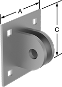 Image of Product. Front orientation. Contains Annotated. Brackets. Pin-Lock Brackets, Style 2.