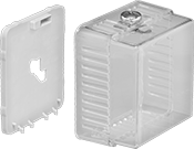 Image of Product. Front orientation. Thermostat Guards. Plastic, Solid Base.